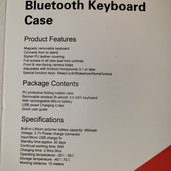 Galaxy Tab A 10.1 (2019) Wireless Bluetooth Keyboard Cover, Samsung Purple New - Picture 5 of 6
